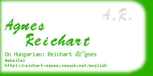agnes reichart business card